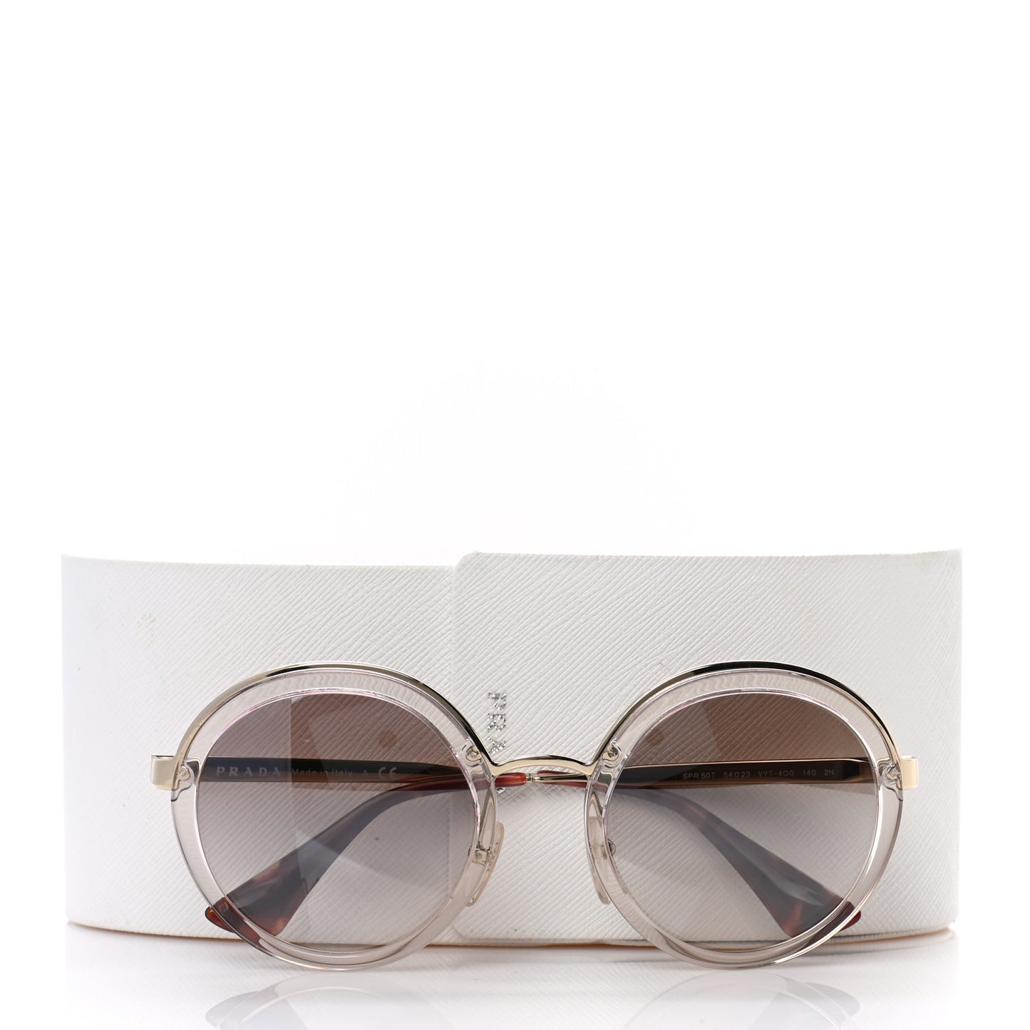 Round Sunglasses SPR 50T Brown Havana