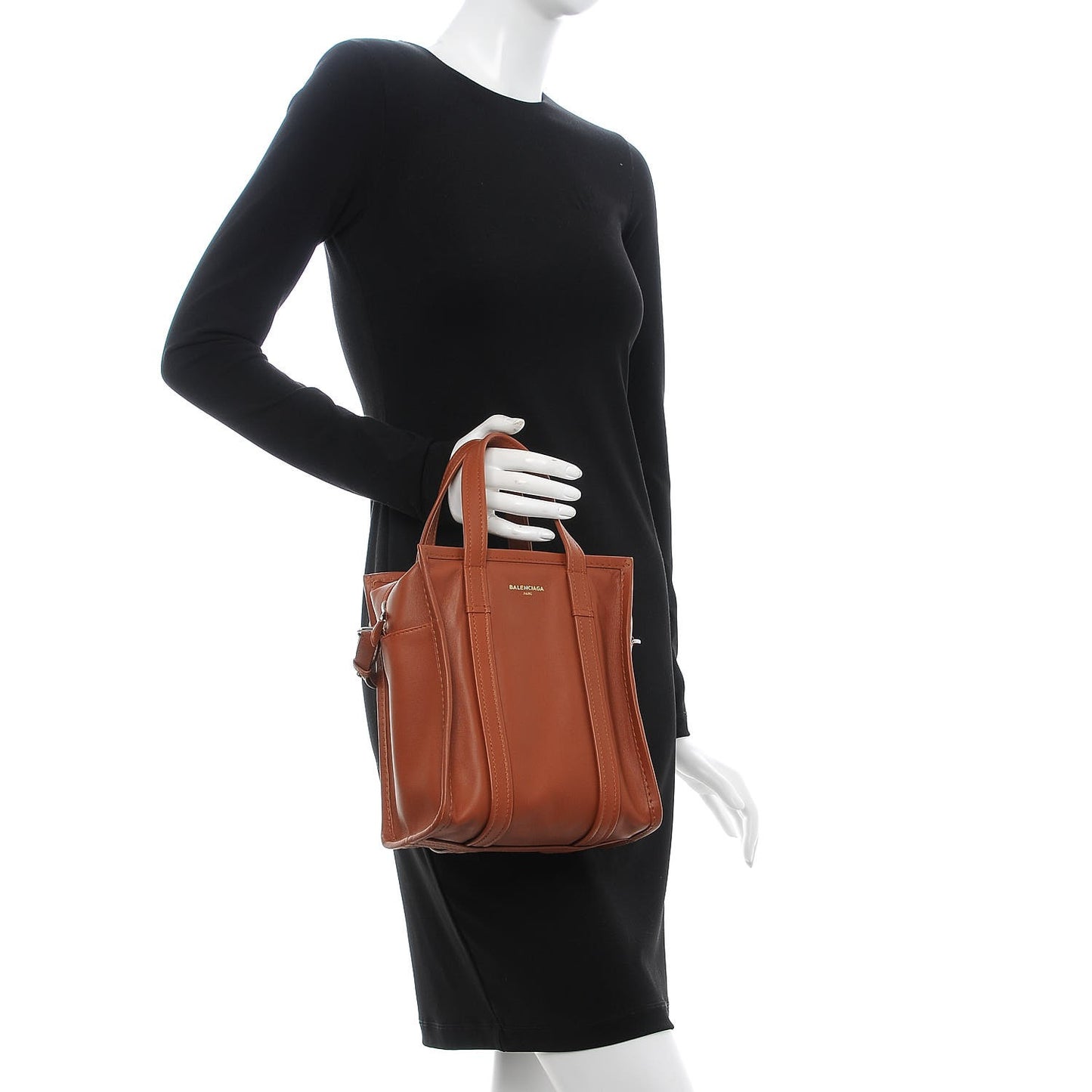 Agneau XS Bazar Shopper Tote Marron Fauve