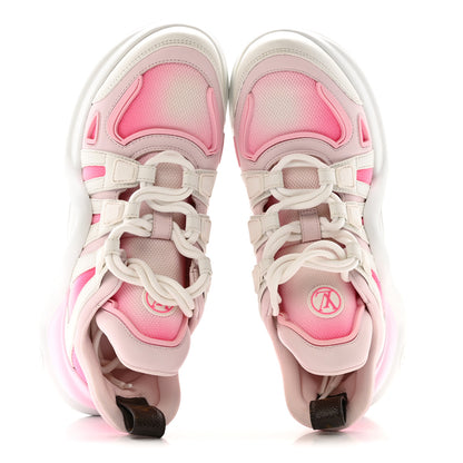 Louis Vuitton Calfskin Technical Nylon LV Archlight Sneakers 37 White Pink 2 of 11