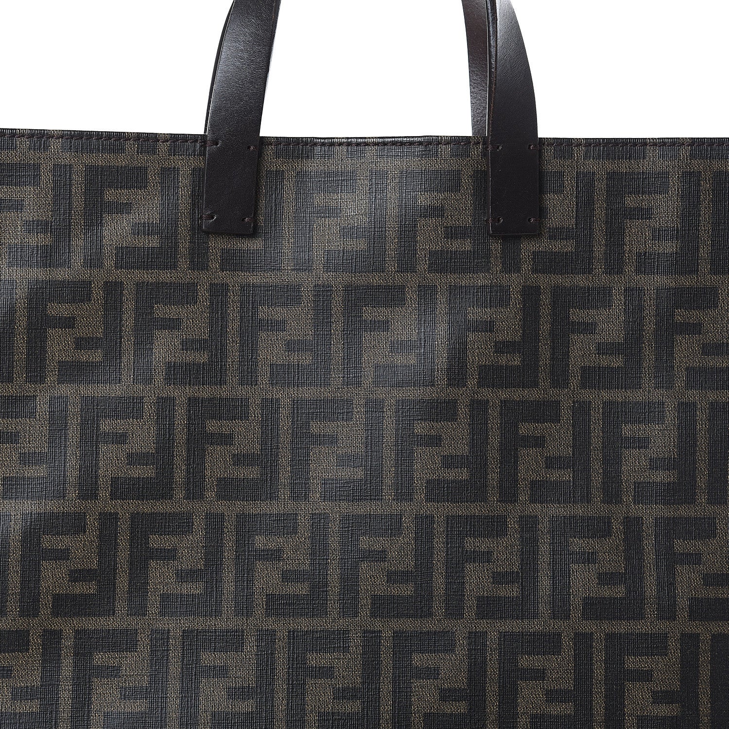Fendi Zucca Spalmati Shopping Tote Tobacco 6 of 8