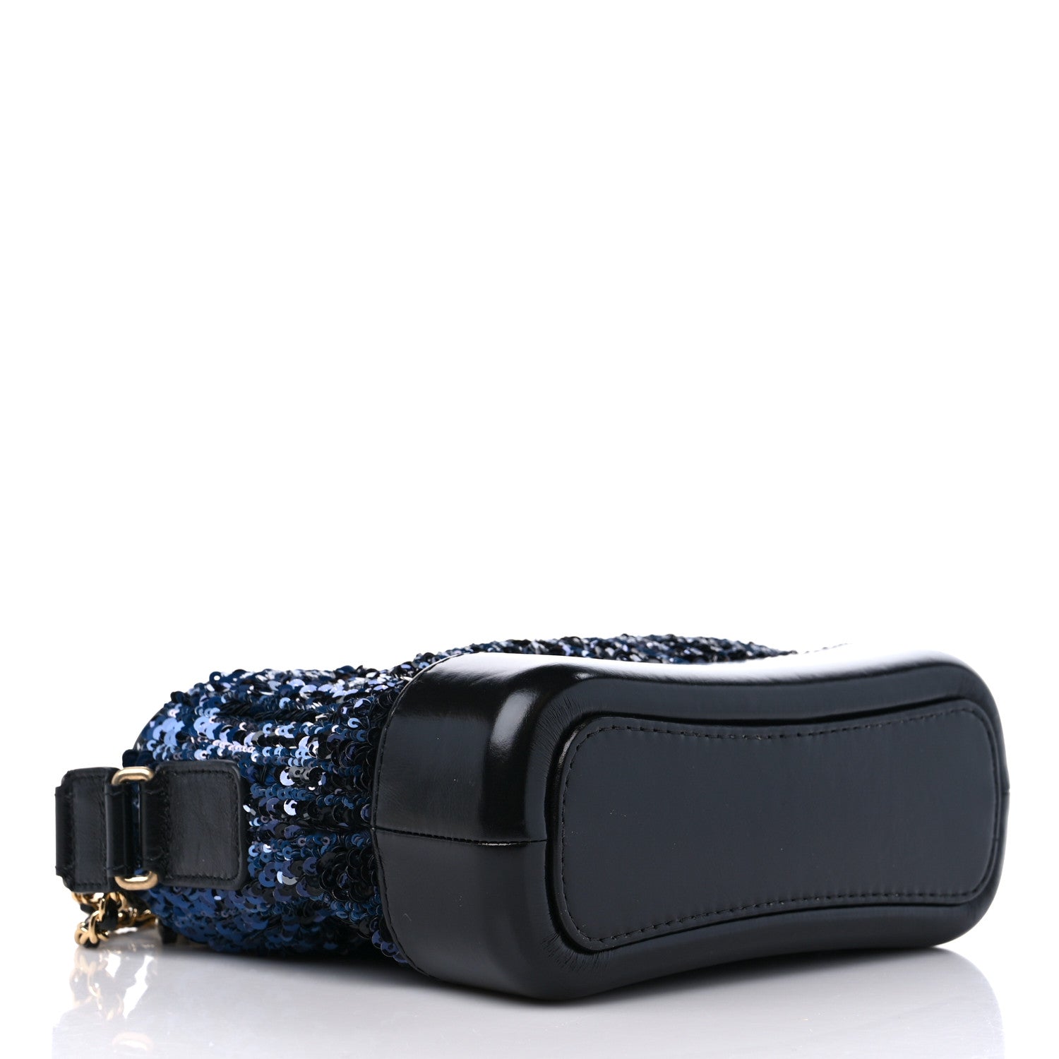 Chanel Sequin Calfskin Small Gabrielle Hobo Black Blue 4 of 9