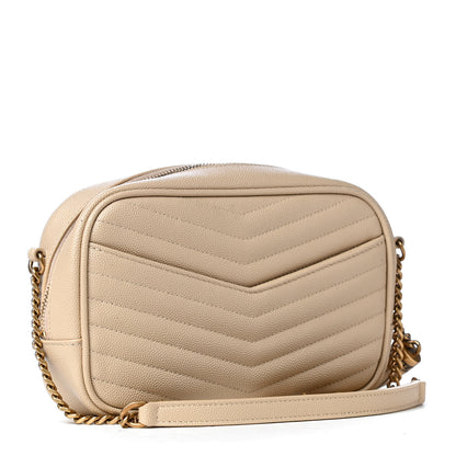 Saint Laurent Grain De Poudre Matelasse Monogram Mini Lou Camera Bag Sea Salt 3 of 8
