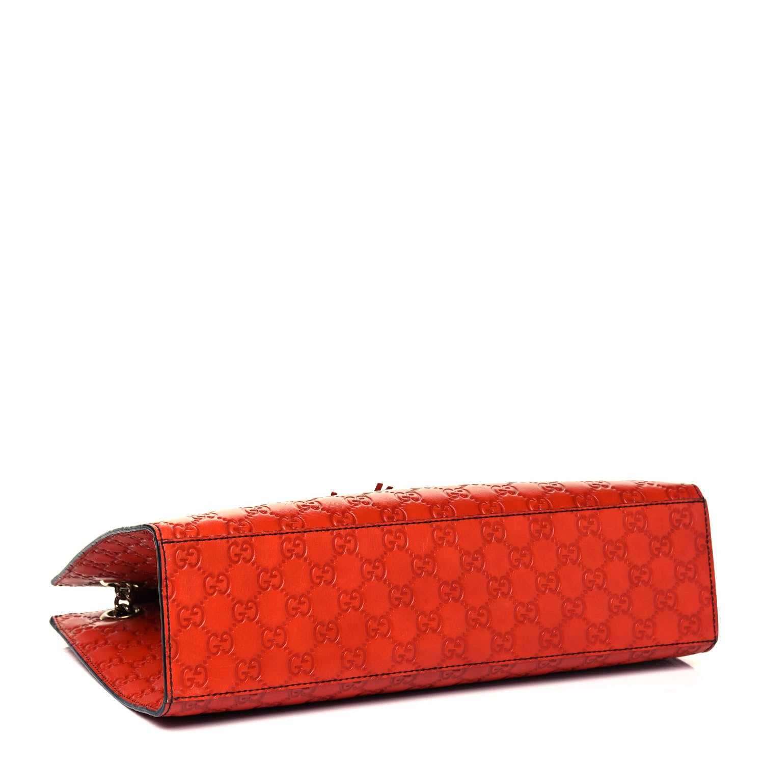 Gucci Guccissima Large Emily Chain Shoulder Bag Sun Orange 4 of 9