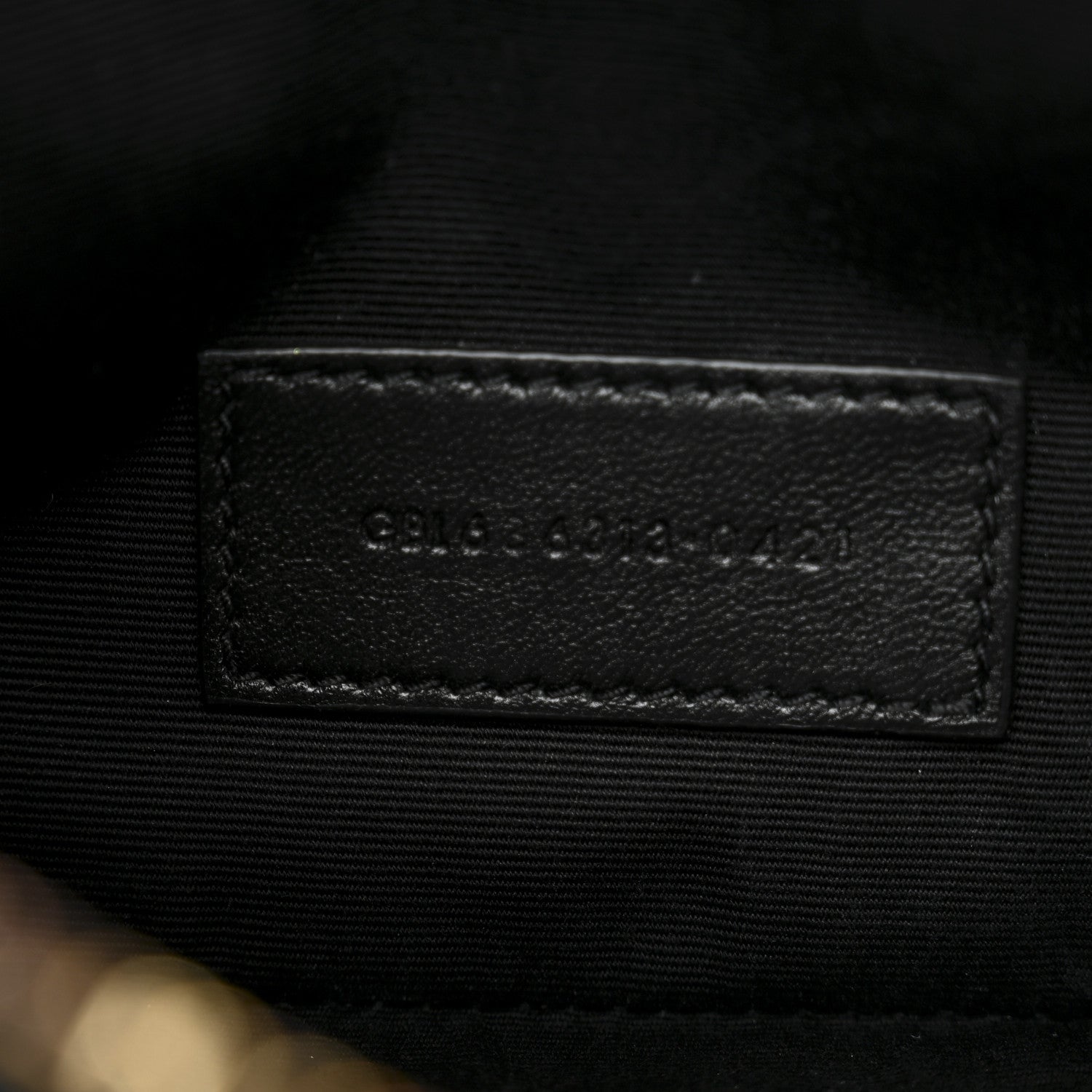 Saint Laurent Grain De Poudre Chevron Monogram Large Bill Pouch Black 7 of 7