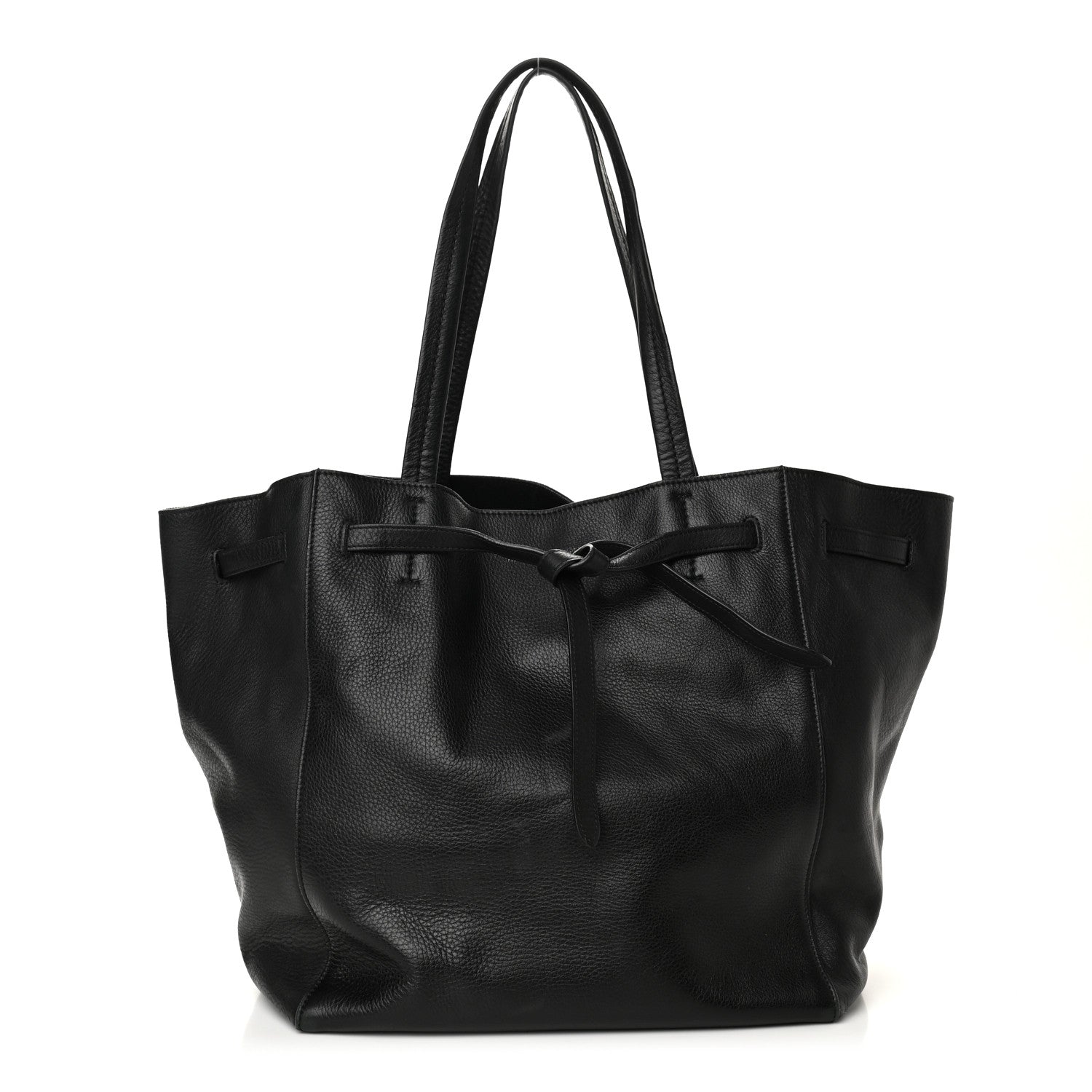 Celine Soft Grained Calfskin Small Belt Cabas Phantom Black 1 of 12