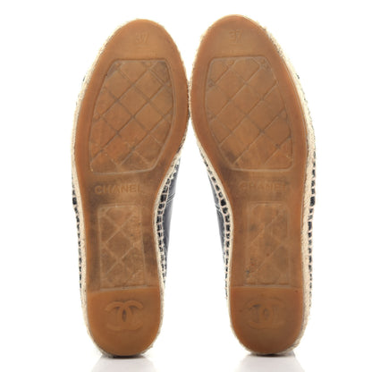 Chanel Lambskin CC Espadrilles 37 Black 6 of 10