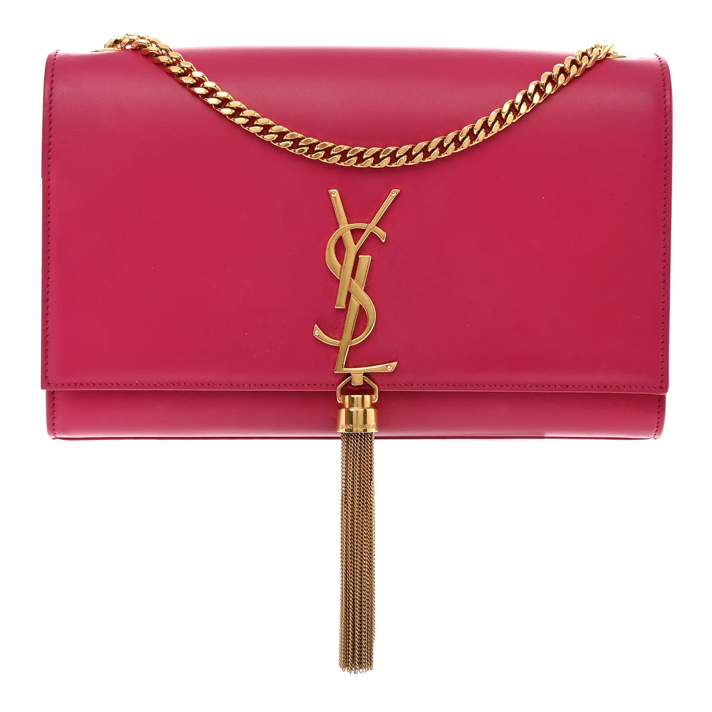 Smooth Calfskin Classic Monogram Kate Tassel Chain Wallet Pink