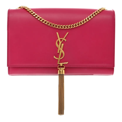 Saint Laurent Smooth Calfskin Classic Monogram Kate Tassel Chain Wallet Pink 1 of 12