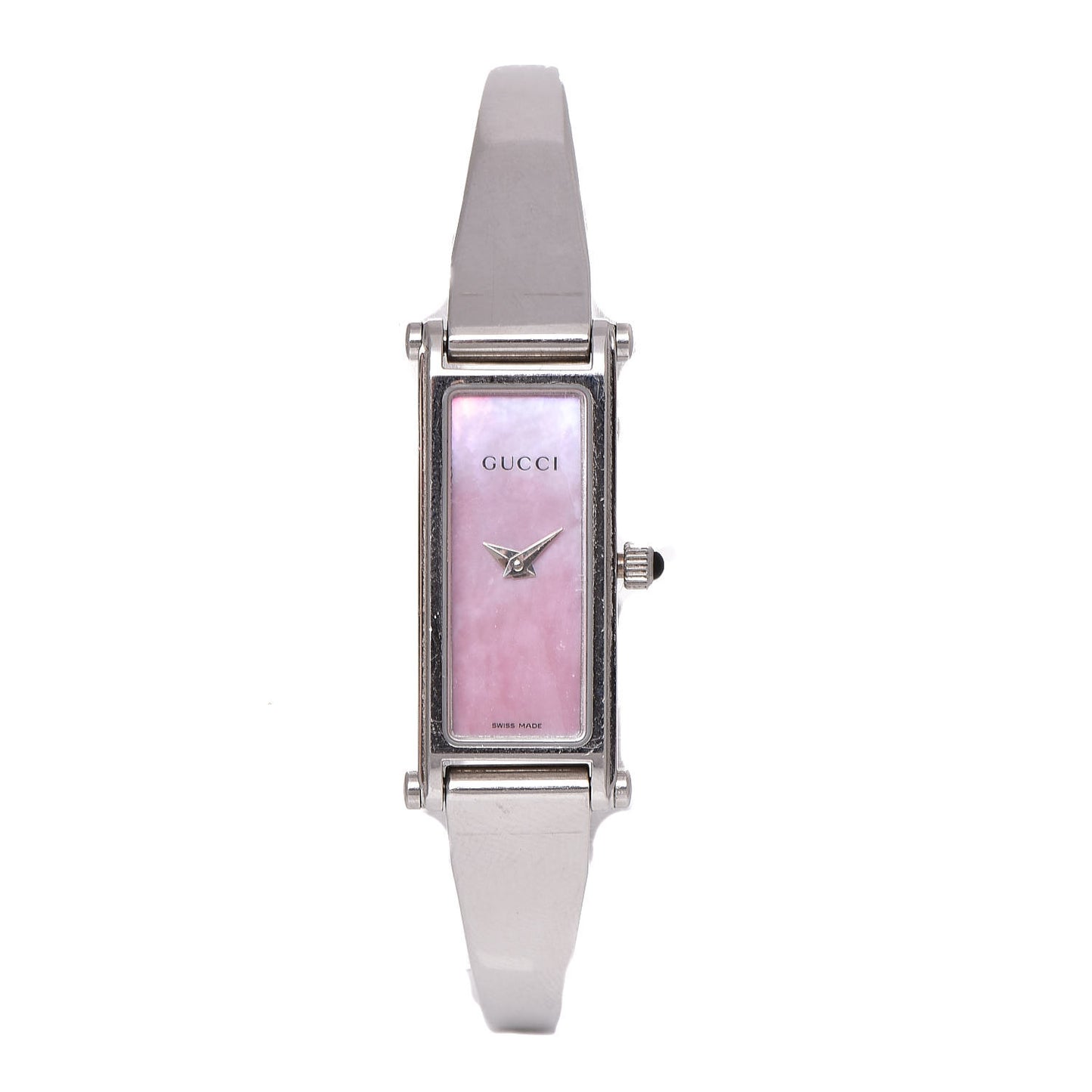 Stainless Steel Pink Mother of Pearl 12mm 1500L Horsebit Quartz Watch