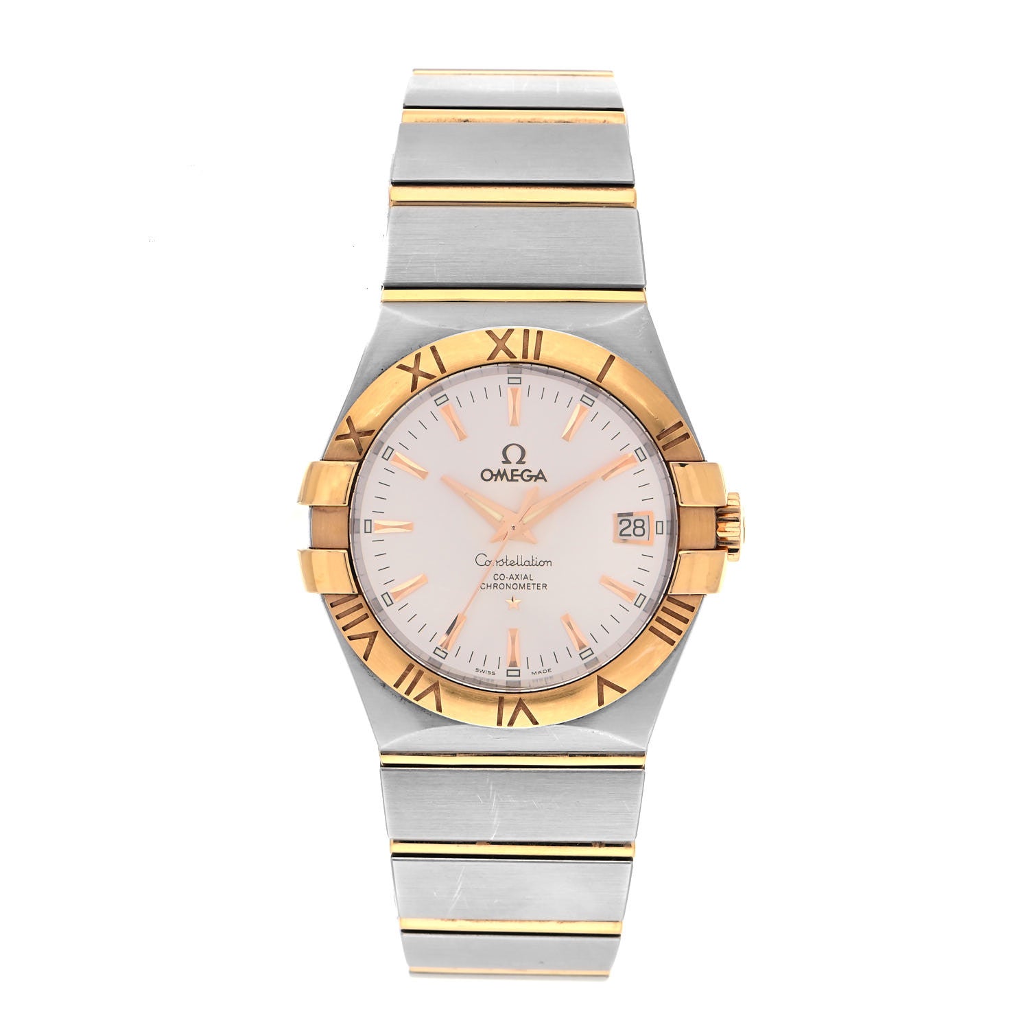Omega Stainless Steel 18K Yellow Gold 35mm Constellation Quartz Watch 123.20.35.20.02.002 1 of 4