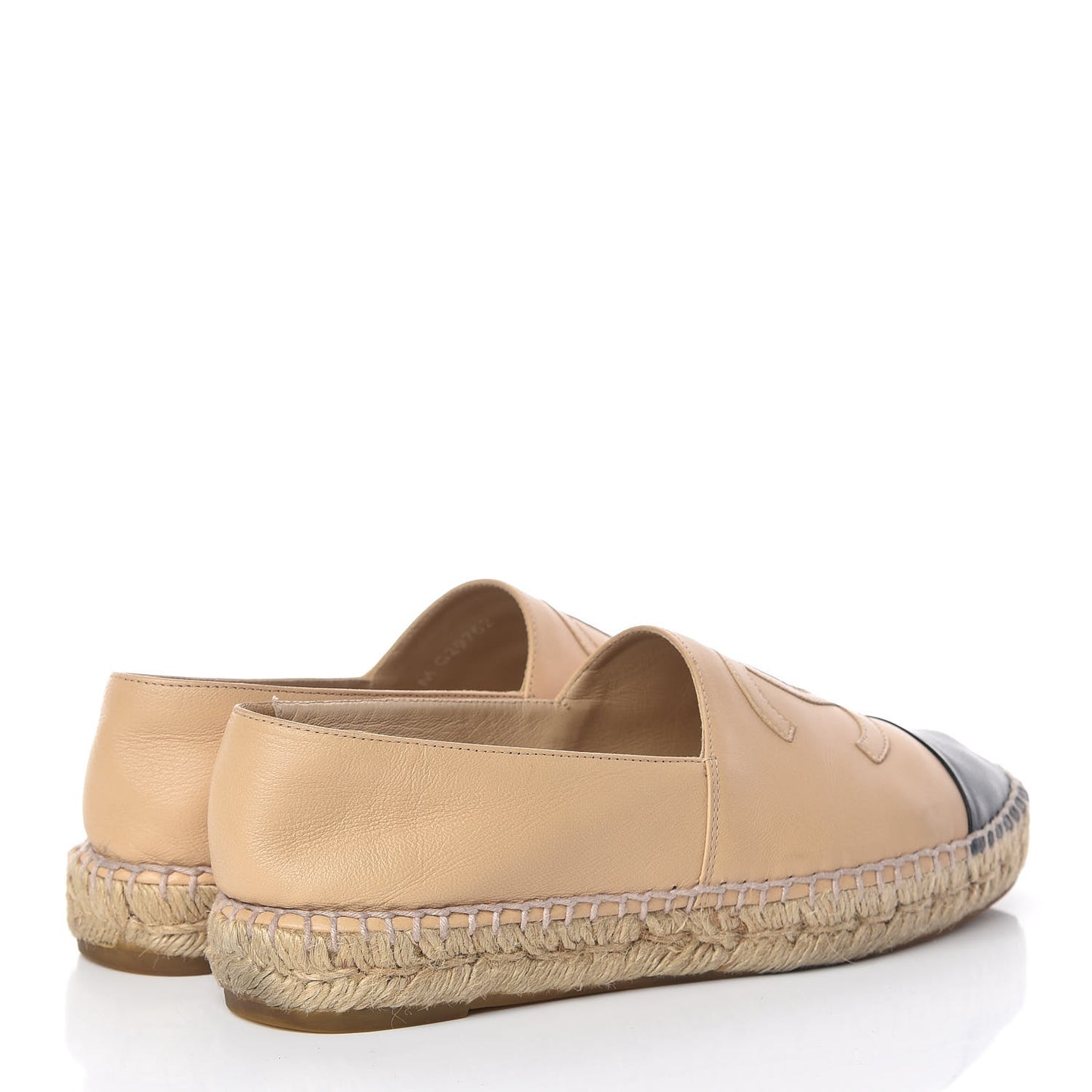 Lambskin CC Espadrilles 38 Beige Black