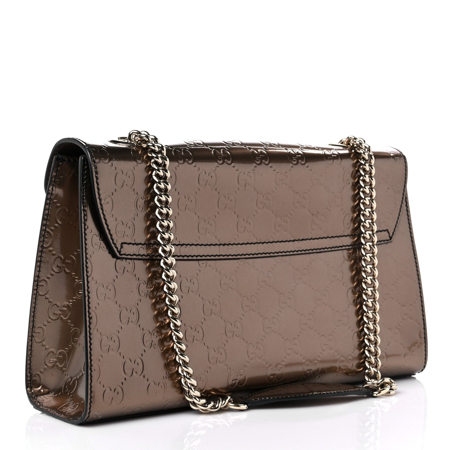 Shine Guccissima Medium Emily Chain Shoulder Bag Acero