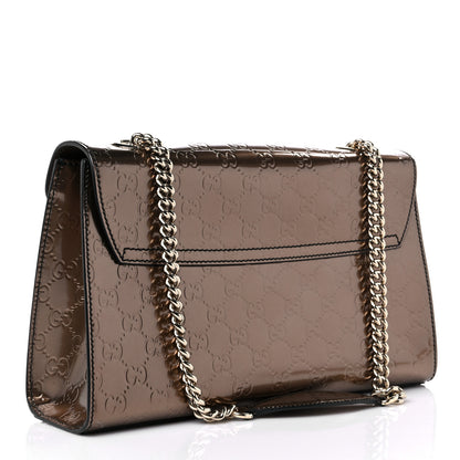 Gucci Shine Guccissima Medium Emily Chain Shoulder Bag Acero 3 of 13