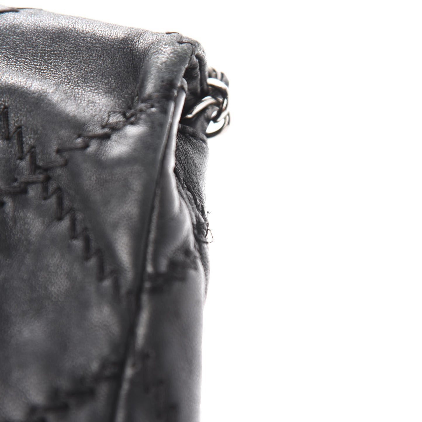 Lambskin Ultimate Stitch Flap Black