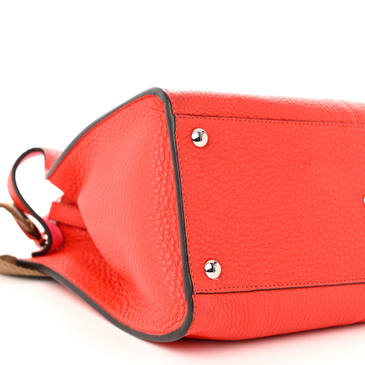 Fendi Cuoio Romano Selleria Medium Peekaboo X-Lite Fiamma Rosso 8 of 12