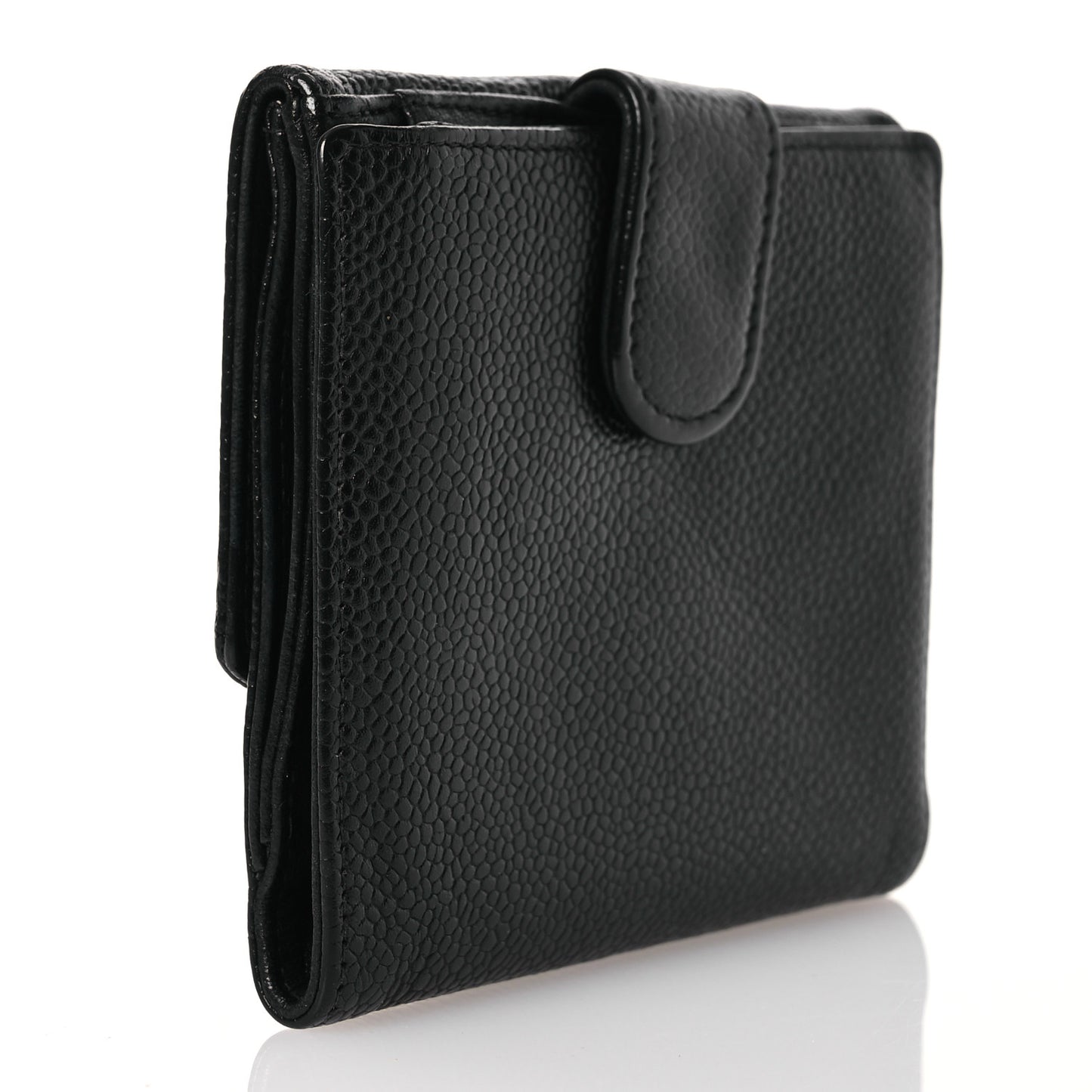 Caviar Timeless CC Compact French Wallet Black