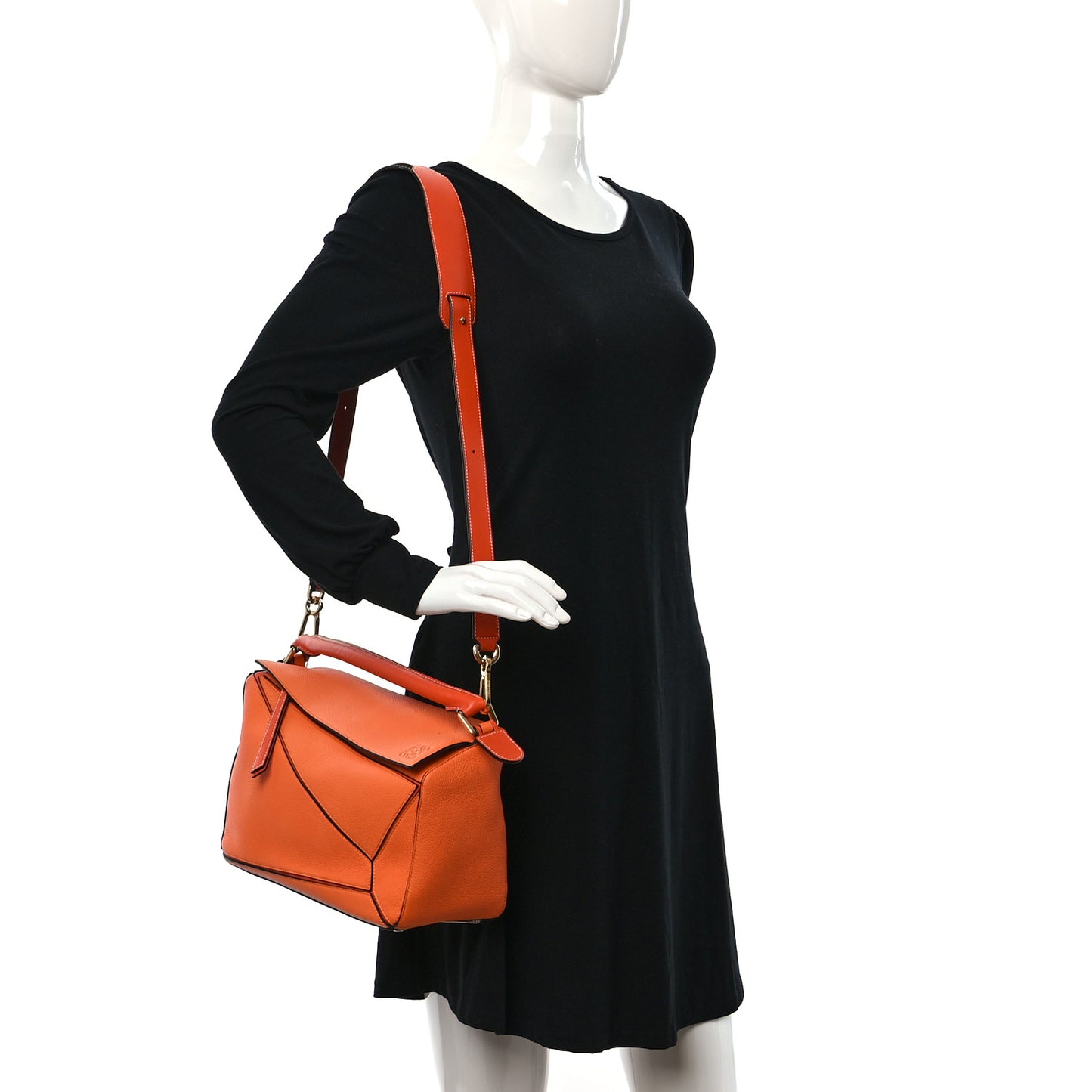 Calfskin Medium Puzzle Bag Apricot