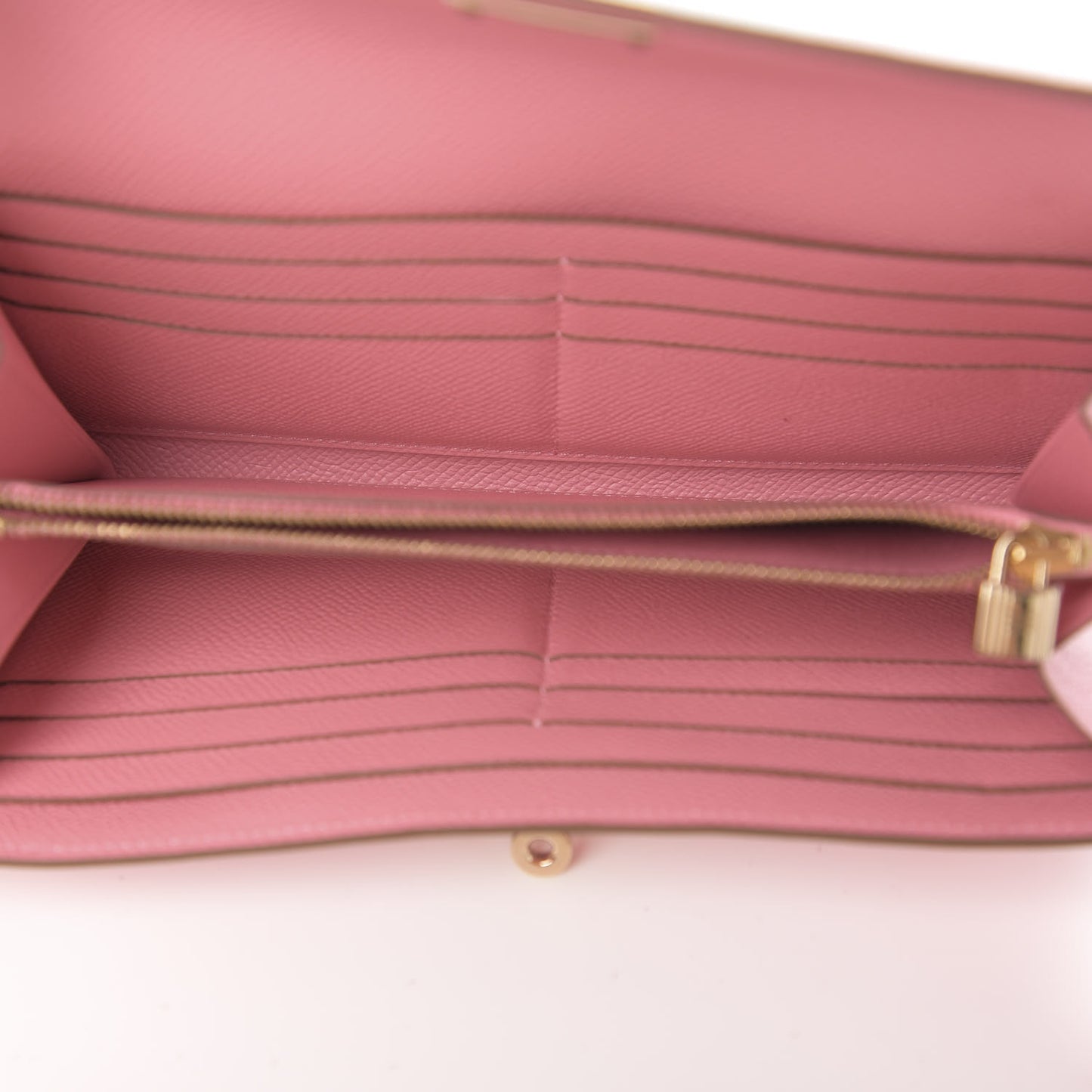 Epsom Kelly Longue Wallet Rose Confetti