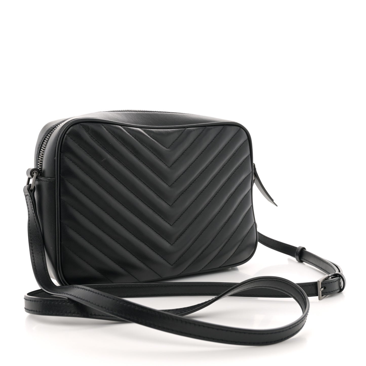 Calfskin Matelasse Monogram Lou Camera Bag Black