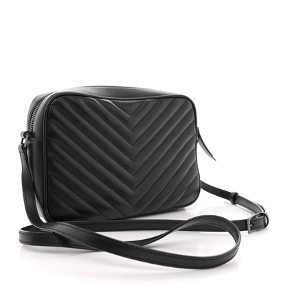 Saint Laurent Calfskin Matelasse Monogram Lou Camera Bag Black 3 of 13