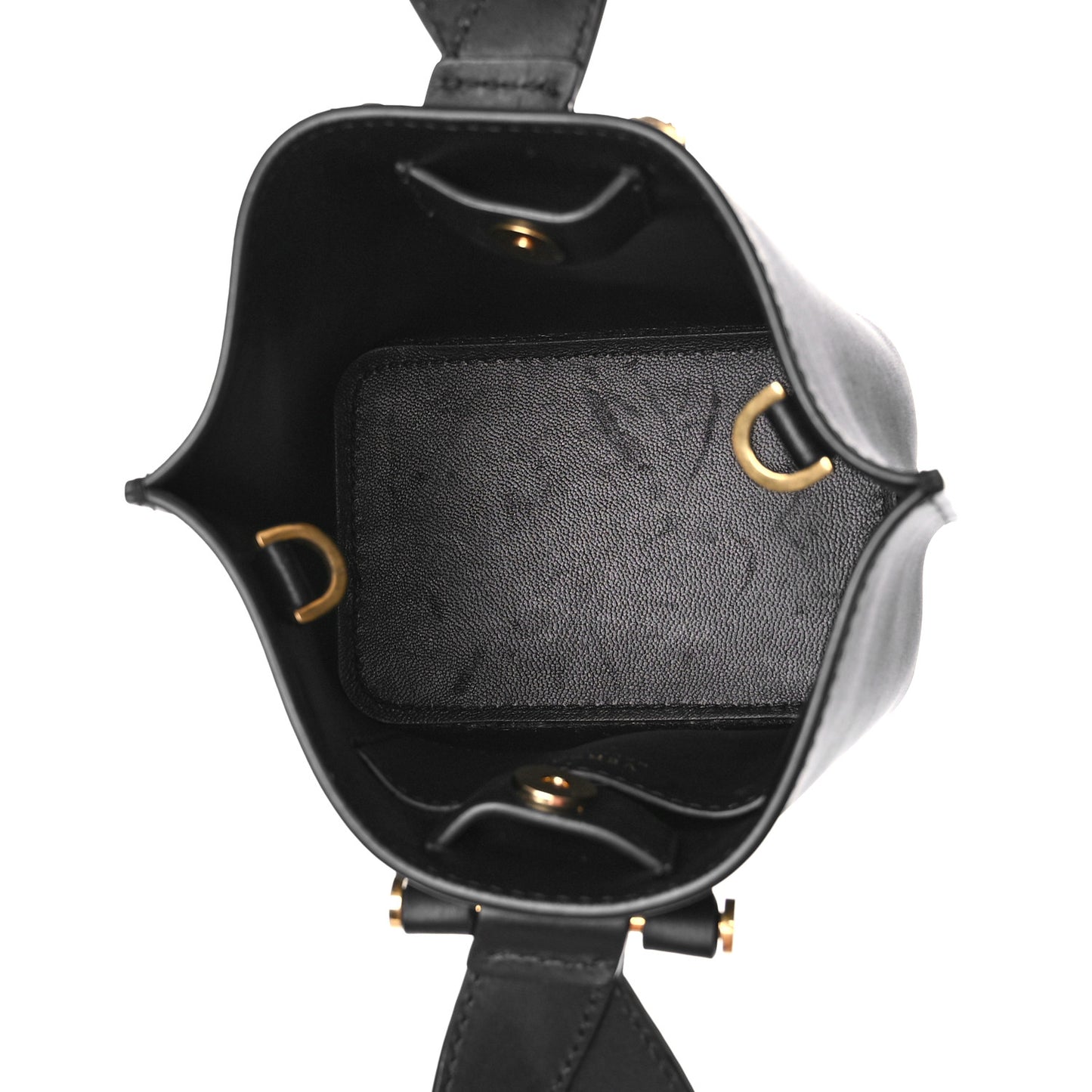 Vitello Mini Virtus Bucket Bag Black