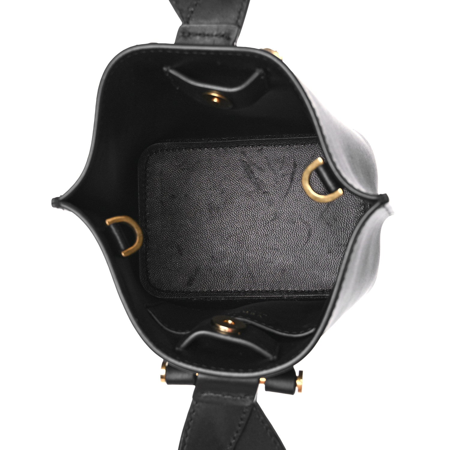 Versace Vitello Mini Virtus Bucket Bag Black 5 of 9