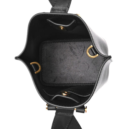 Versace Vitello Mini Virtus Bucket Bag Black 5 of 9