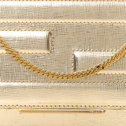 Fendi Vitello Mirror Elite Tube Wallet on Chain Gold 11 of 16