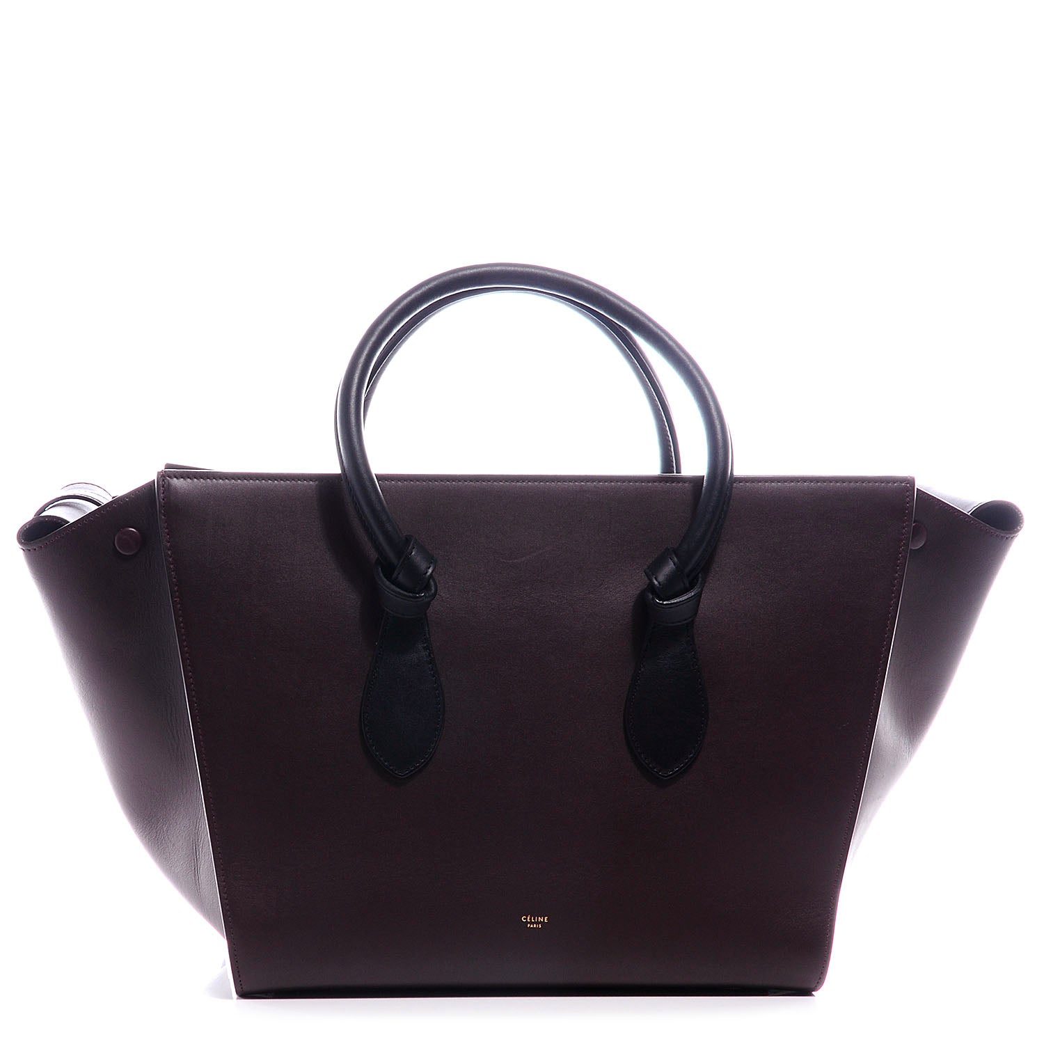 Celine Smooth Calfskin Large Tie Knot Tote Burgundy 1 of 9