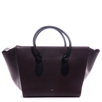 Celine Smooth Calfskin Large Tie Knot Tote Burgundy 1 of 9
