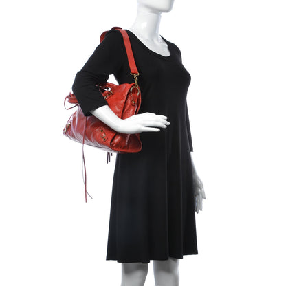 Balenciaga Agneau Classic Gold Hardware City Rouge Groseille 2 of 8