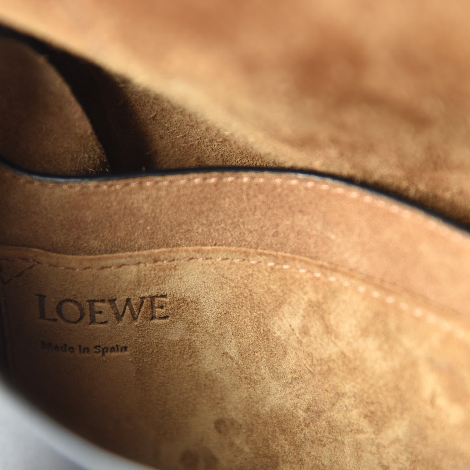 Loewe Grained Calfskin Small Gate Crossbody Bag Pecan Black 12 of 13