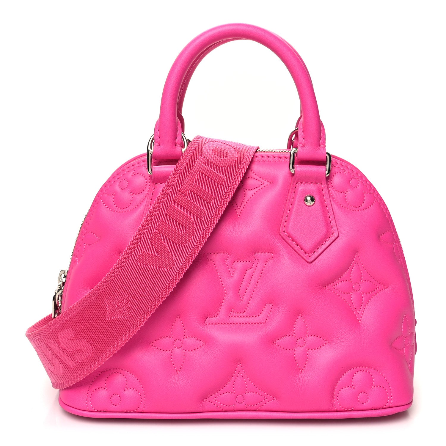 Louis Vuitton Calfskin Bubblegram Alma BB Rose Miami 1 of 9