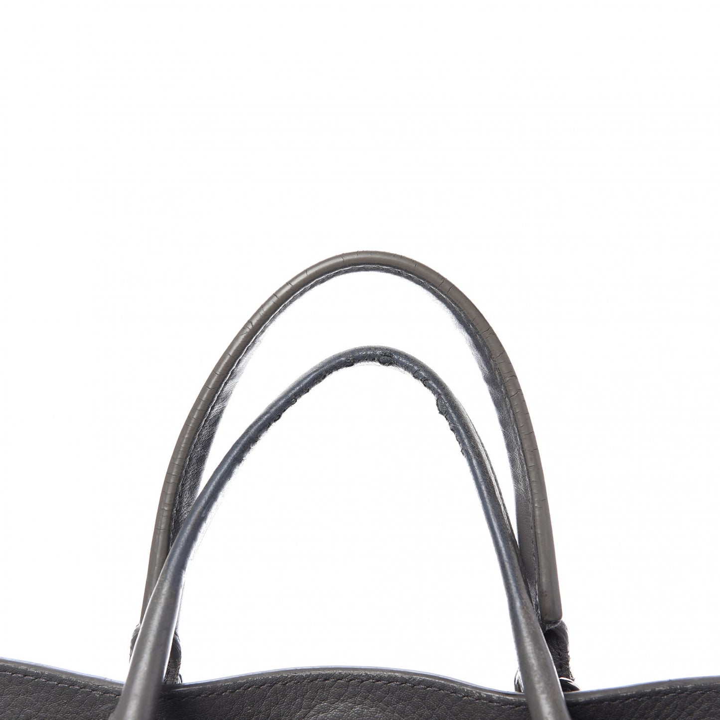 Veau Papier A6 Zip Around Tote Gris Acier