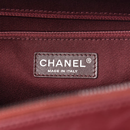 Chanel Aged Calfskin Small Bowling Bag Burgundy 6 of 11