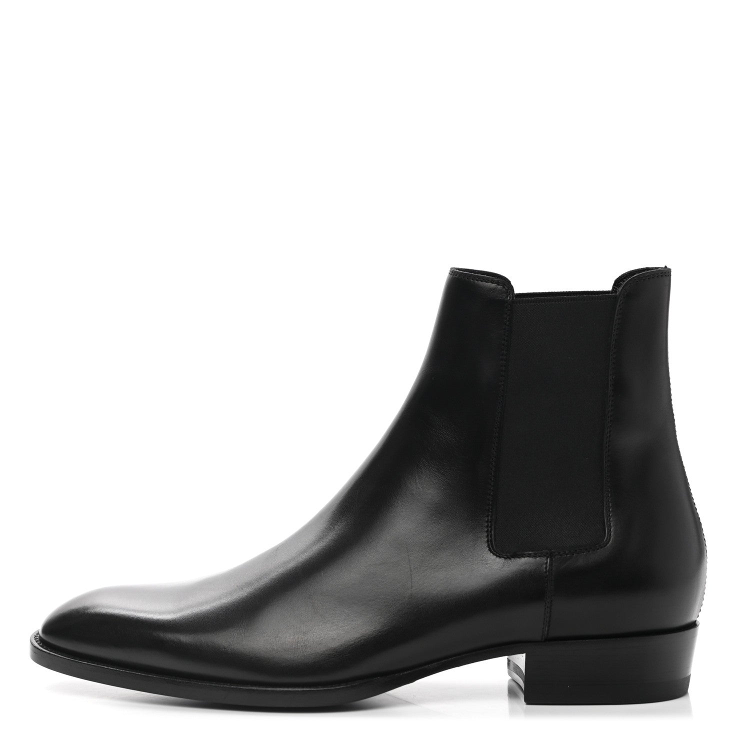 Saint Laurent Calfskin Mens Wyatt Chelsea Boots 41 Black 1 of 9
