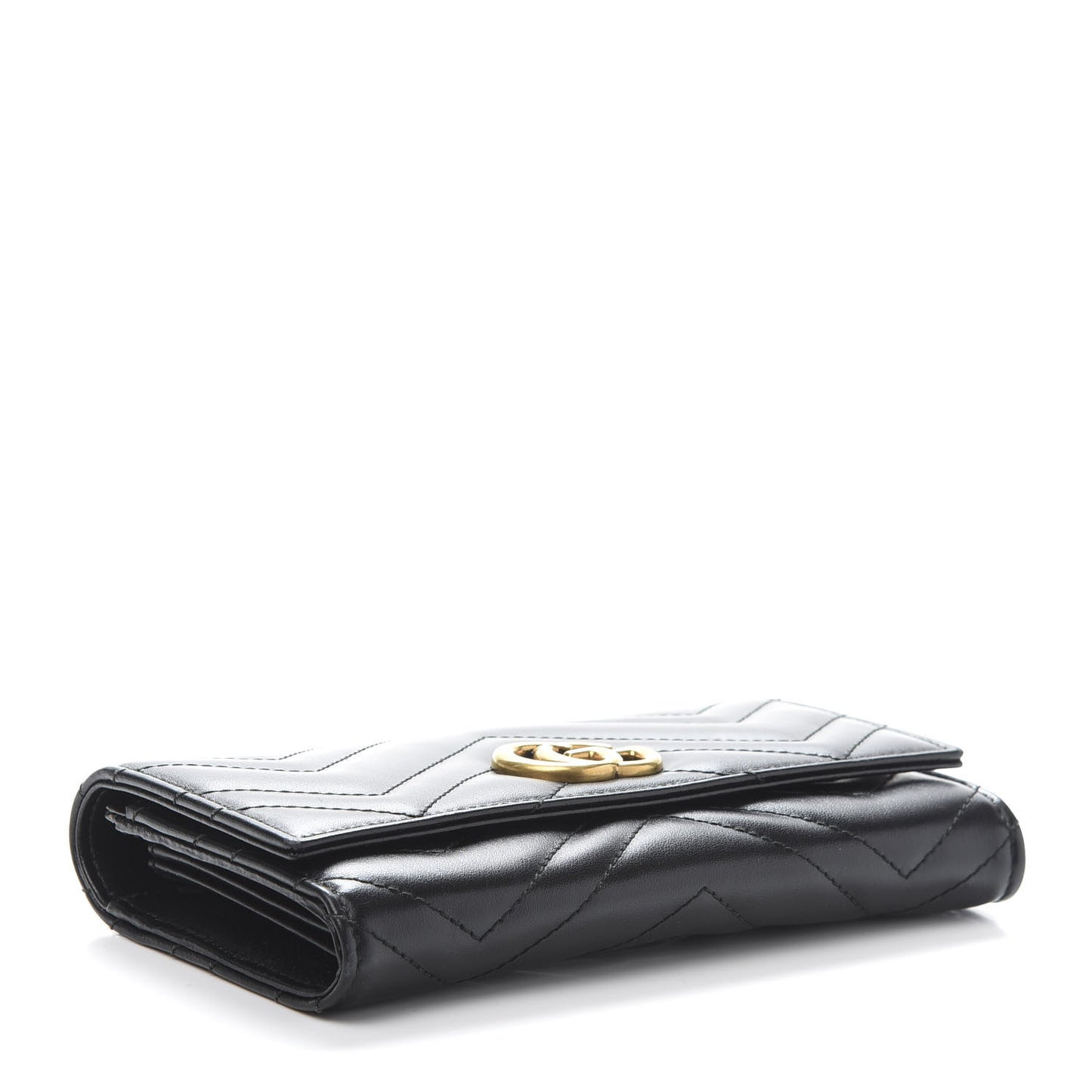 Calfskin Matelasse GG Marmont Continental Wallet Black