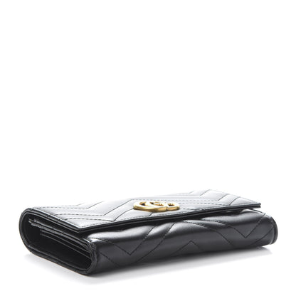 Gucci Calfskin Matelasse GG Marmont Continental Wallet Black 4 of 10