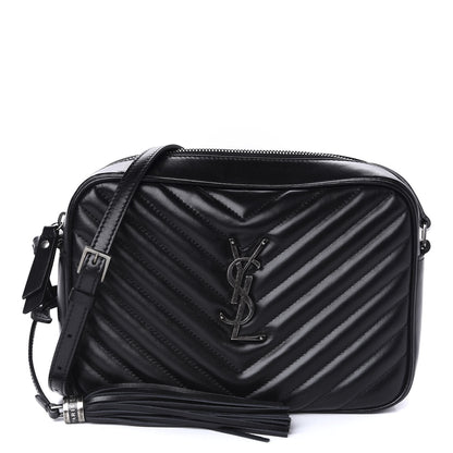 Saint Laurent Calfskin Matelasse Monogram Lou Camera Bag Black 1 of 10