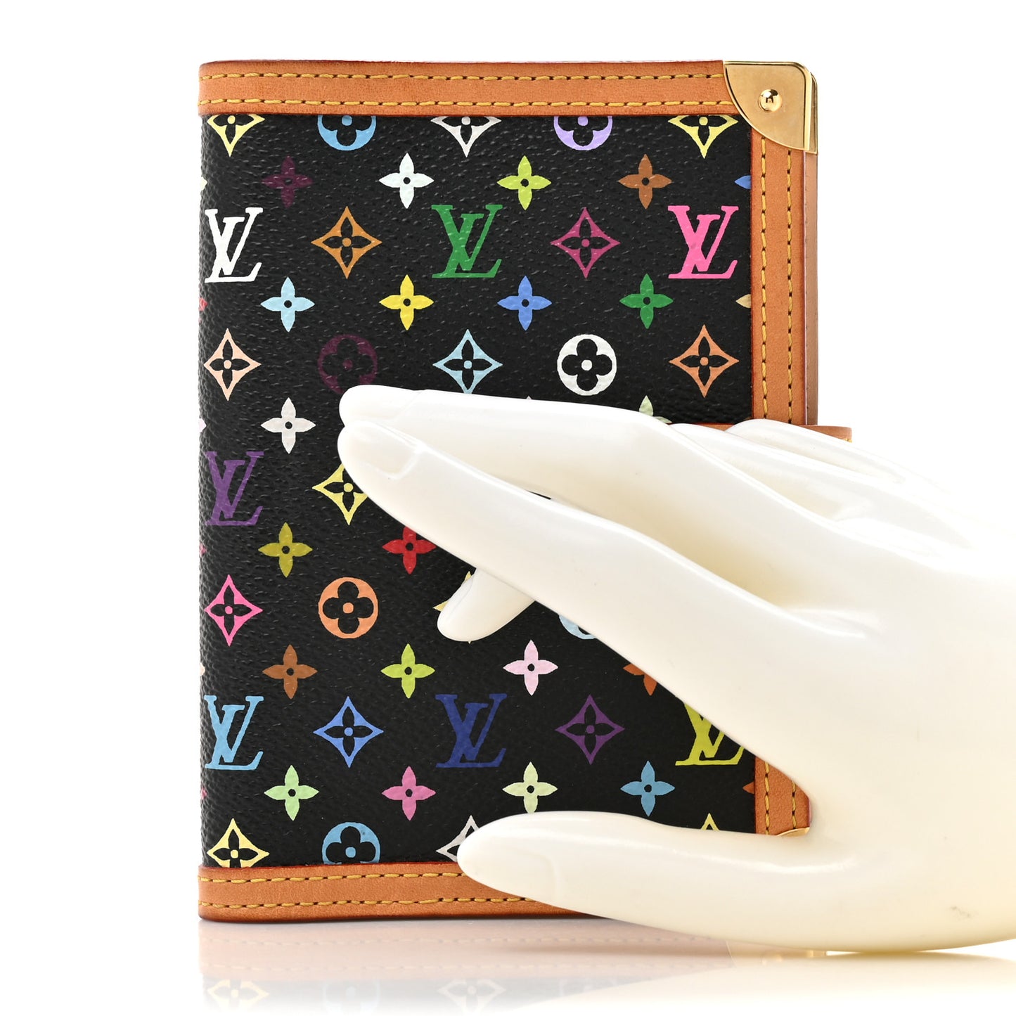 Monogram Multicolor Small Ring Agenda Cover Black