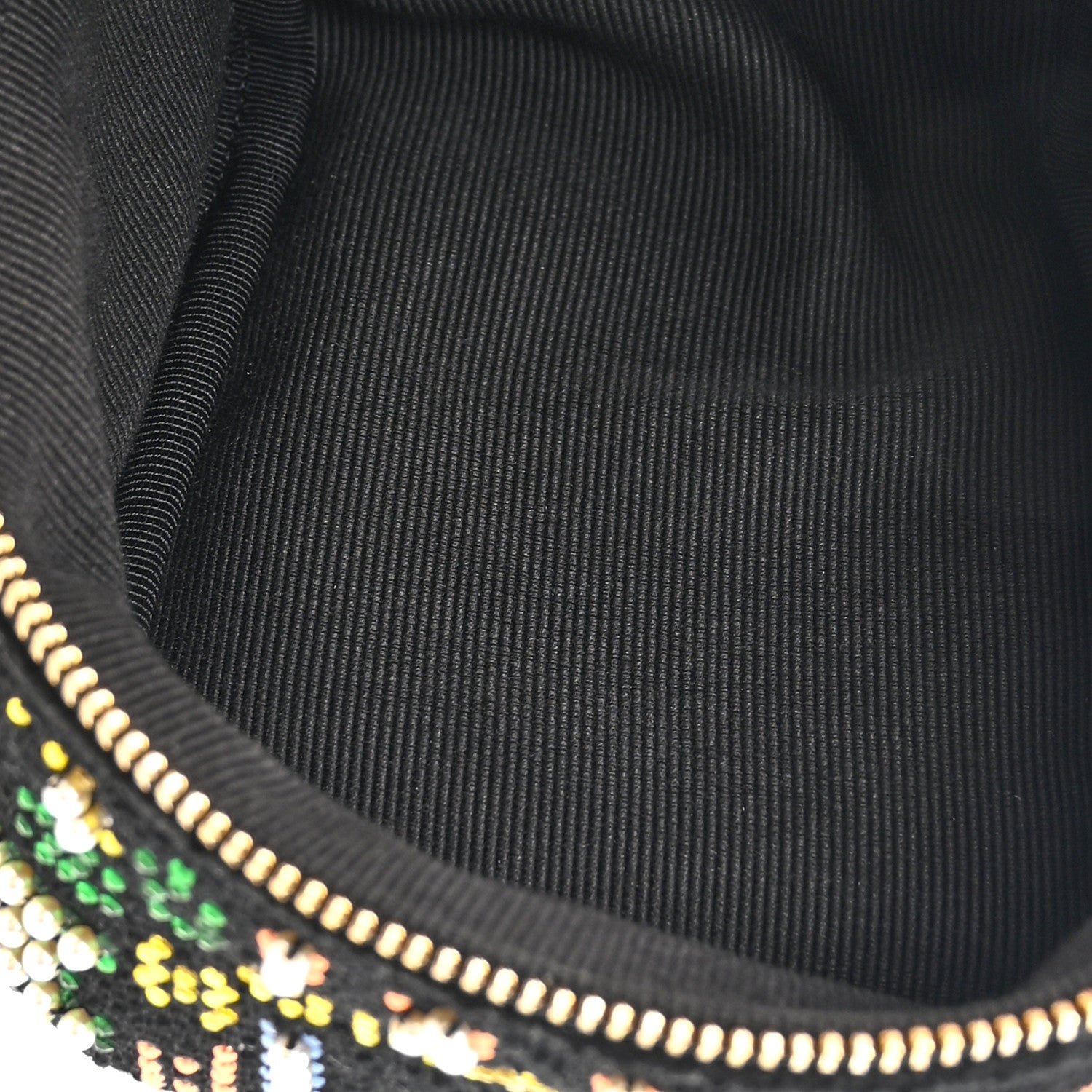 Chanel Tweed Pearl Studded Vanity Wrist Case With Chain Black Multicolor 5 of 11