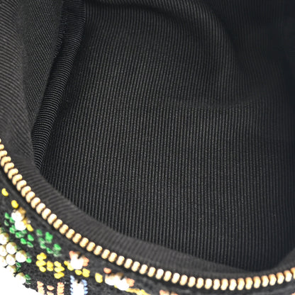 Chanel Tweed Pearl Studded Vanity Wrist Case With Chain Black Multicolor 5 of 11