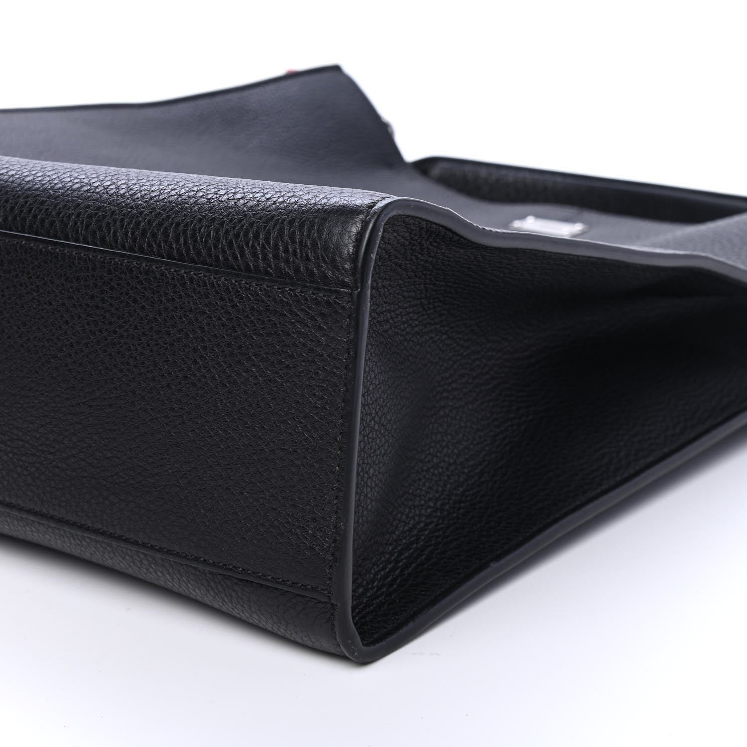 Fendi Cuoio Romano Fabric Marlon Vitello Century Peekaboo X-Lite Fit Black Rosso White Ice 7 of 8