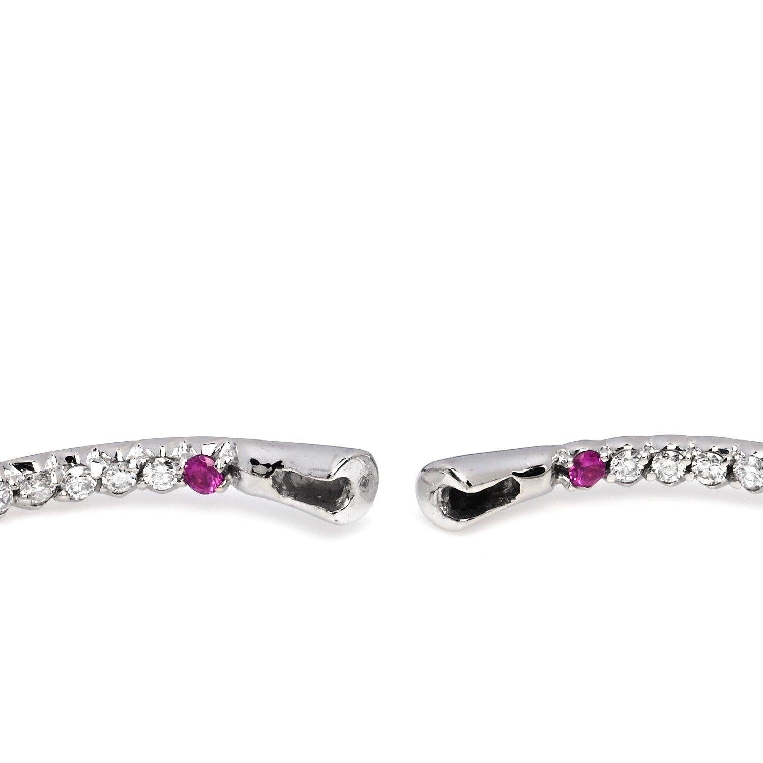 Roberto Coin 18K White Gold Diamond Pave Hoop Earrings 4 of 5