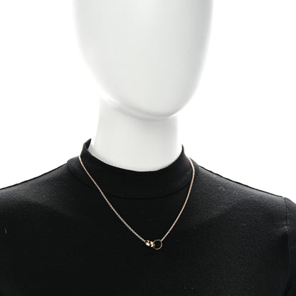 Cartier 18K Pink Gold Interlocking LOVE Necklace 2 of 6