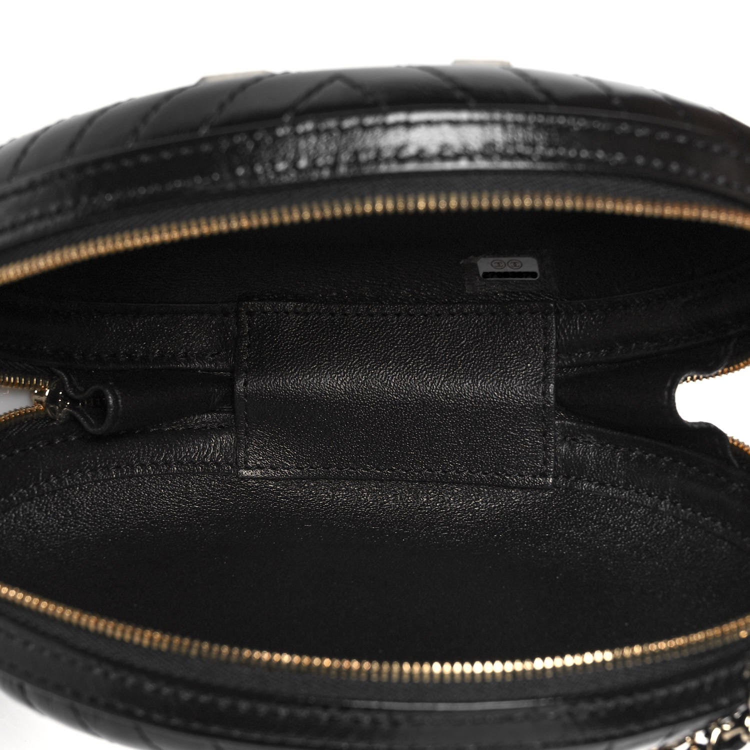 Chanel Lambskin Embroidered Chevron Quilted La Pausa Tassel Clutch Black 5 of 9