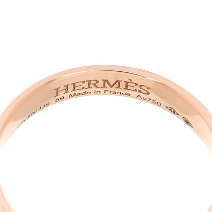 Hermes 18K Rose Gold Diamond Ever Herakles Wedding Band Ring 59 8.75 5 of 6
