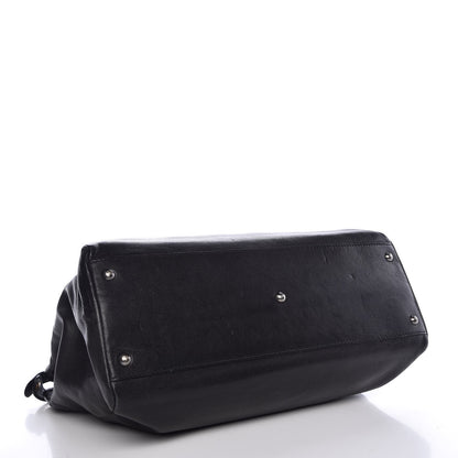 Fendi Goatskin Large Peekaboo Iconic Satchel Black Lampone 6 of 13