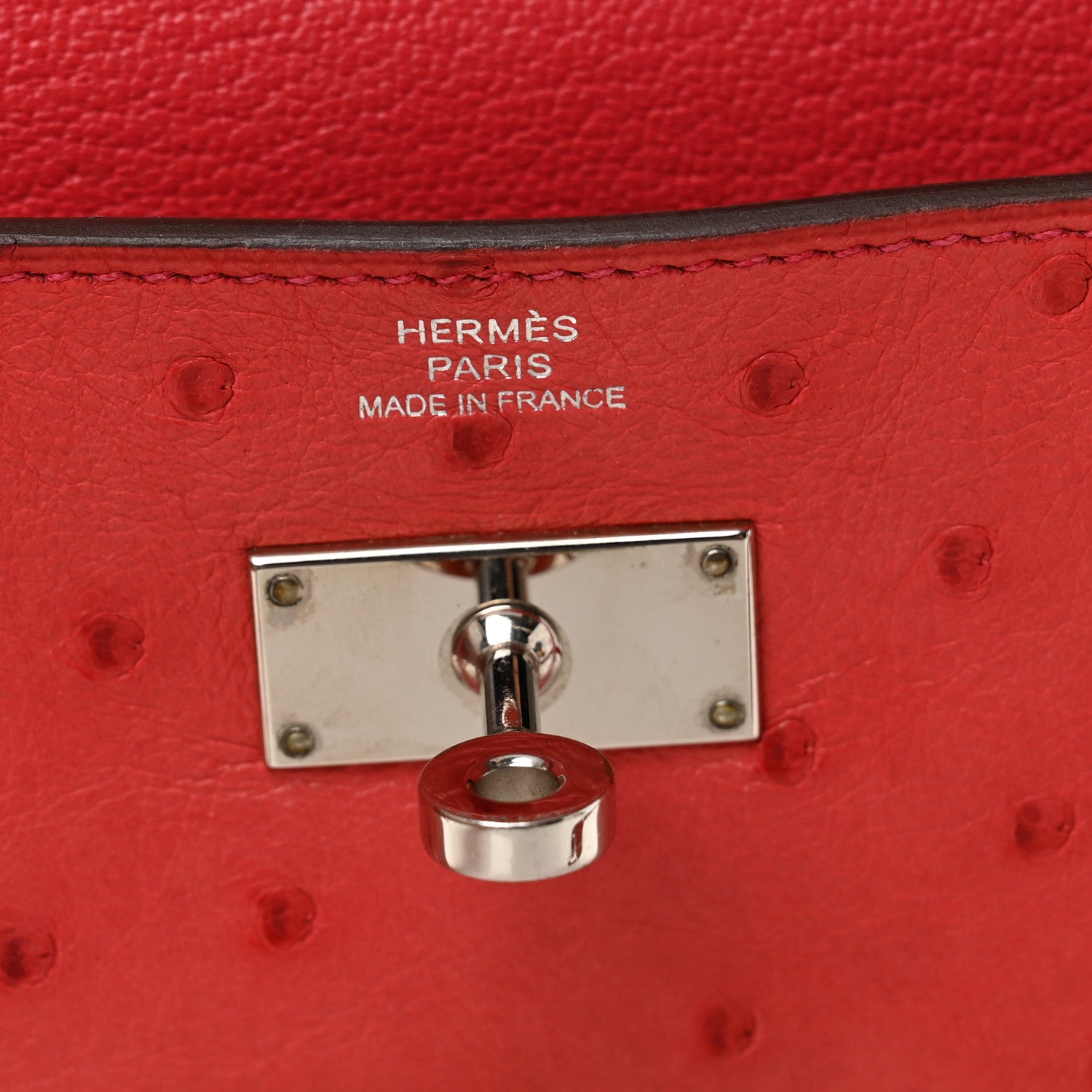 Hermes Ostrich Kelly Longue Wallet Rouge Vif 6 of 7