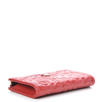 Chanel Caviar Camellia Embossed Key Holder Case Red 3 of 7